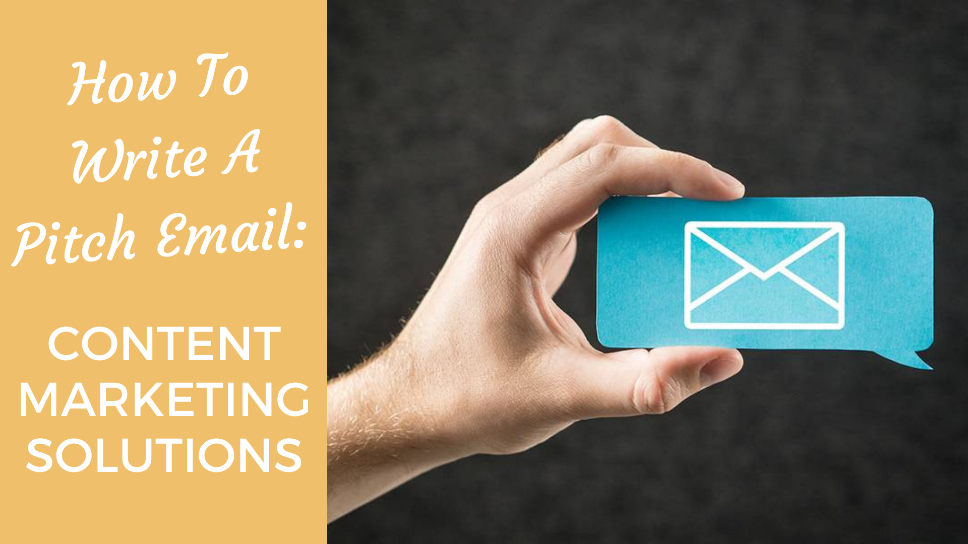How To Write A Pitch Email Content Marketing Solutions
